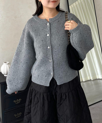 愛心紐扣迷你愛心開衫