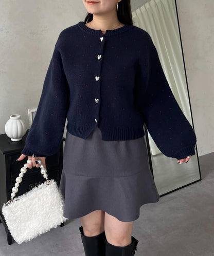 愛心紐扣迷你愛心開衫