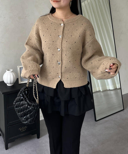 愛心紐扣迷你愛心開衫