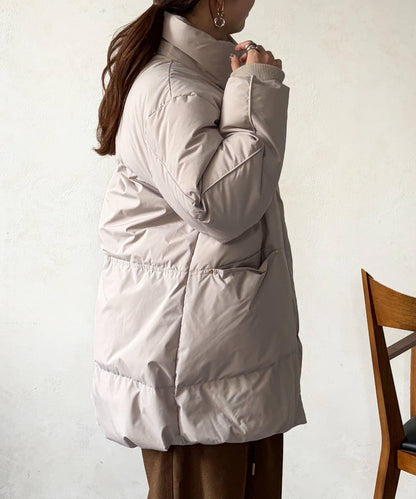 高領中款羽絨服