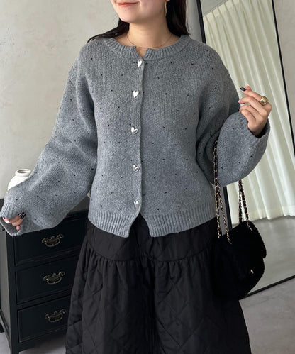 愛心紐扣迷你愛心開衫