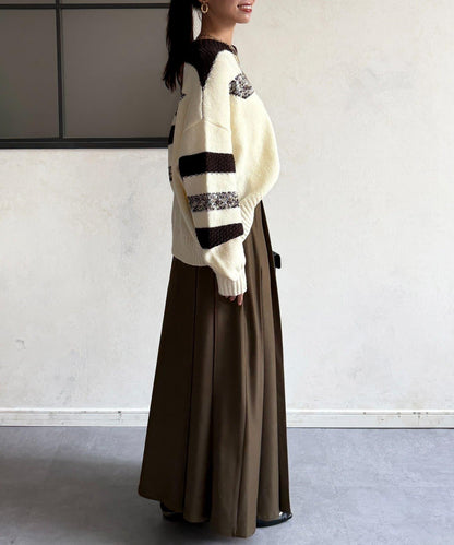 可見手柄條紋針織衫