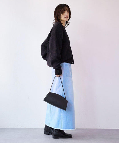 【MONN.:.(モン)】包裹式牛仔半身裙