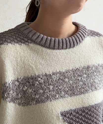 可見手柄條紋針織衫