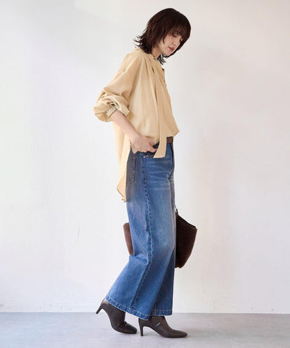 【時尚感十足】寬鬆喇叭牛仔褲