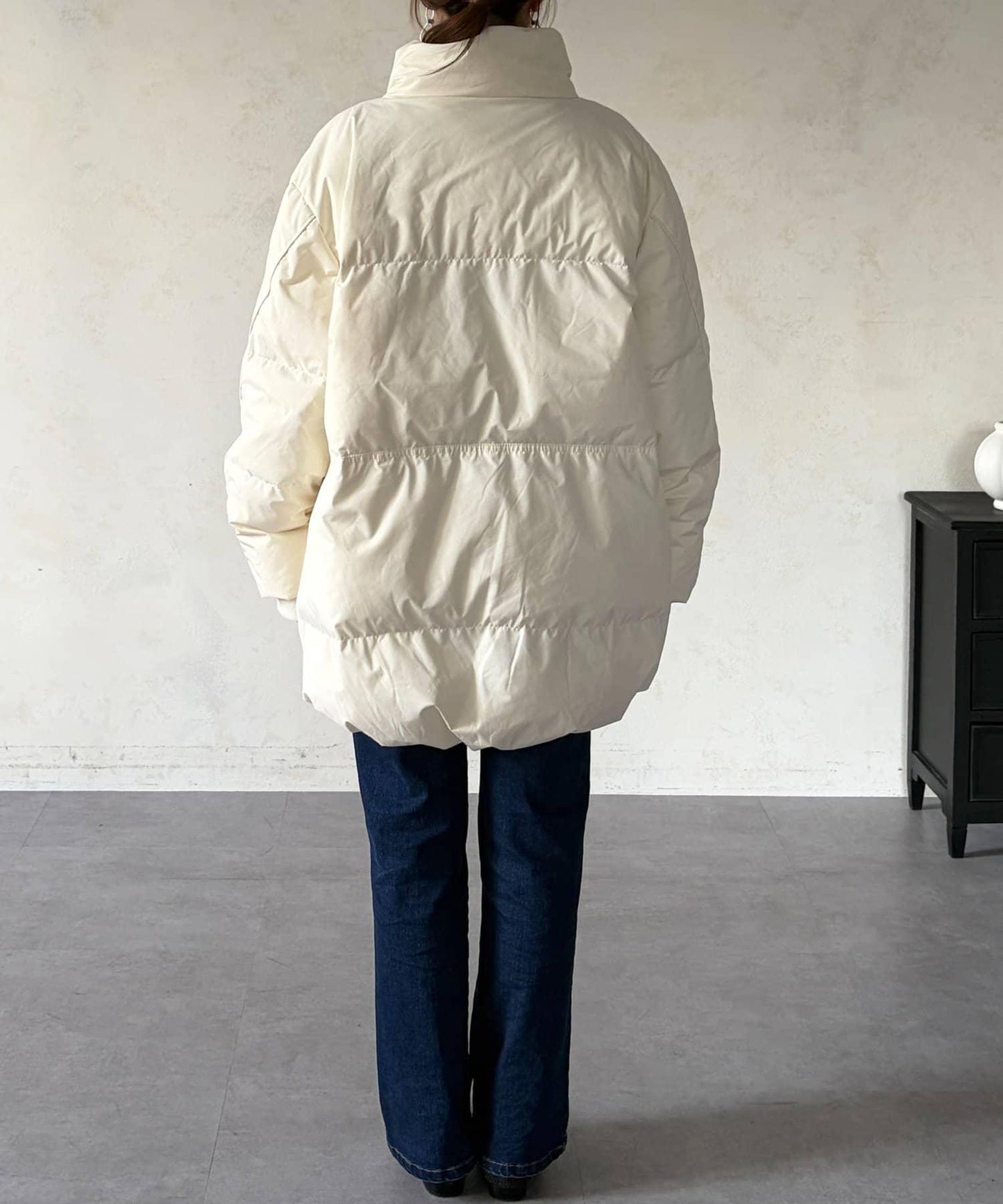 高領中款羽絨服