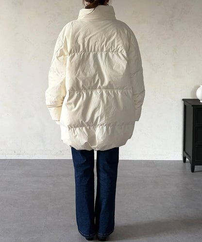 高領中款羽絨服