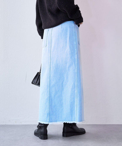 【MONN.:.(モン)】包裹式牛仔半身裙