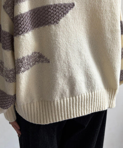 可見手柄條紋針織衫