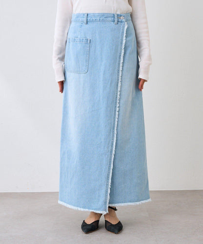 【MONN.:.(モン)】包裹式牛仔半身裙