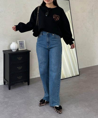 毛絨愛心圖案衛衣