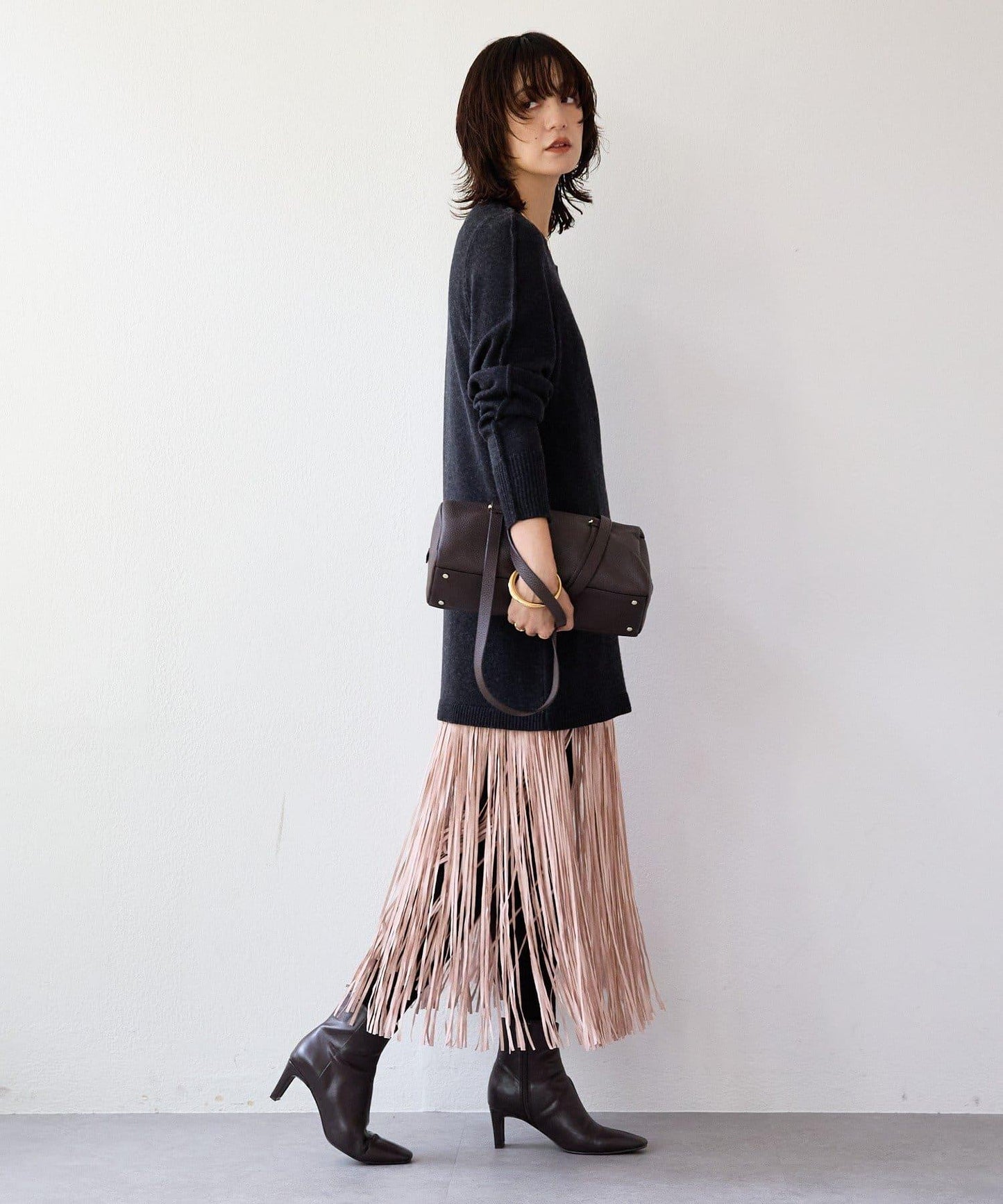 【à Nice (ア ・ニース)】開叉針織衫