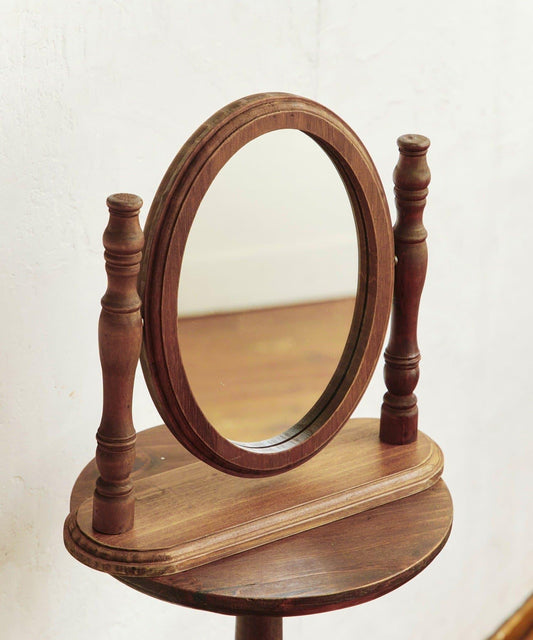 《カラー》復古橢圓形臺式化妝鏡