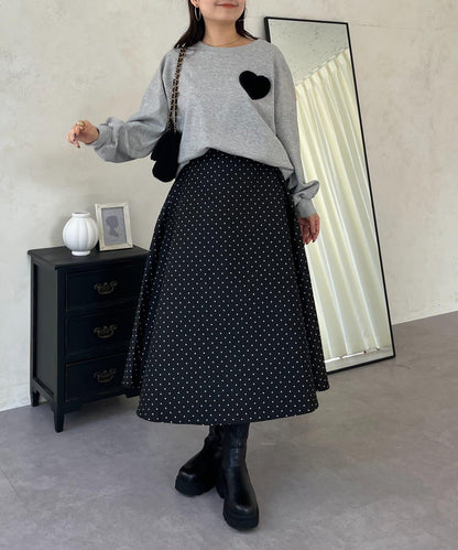 毛絨愛心圖案衛衣