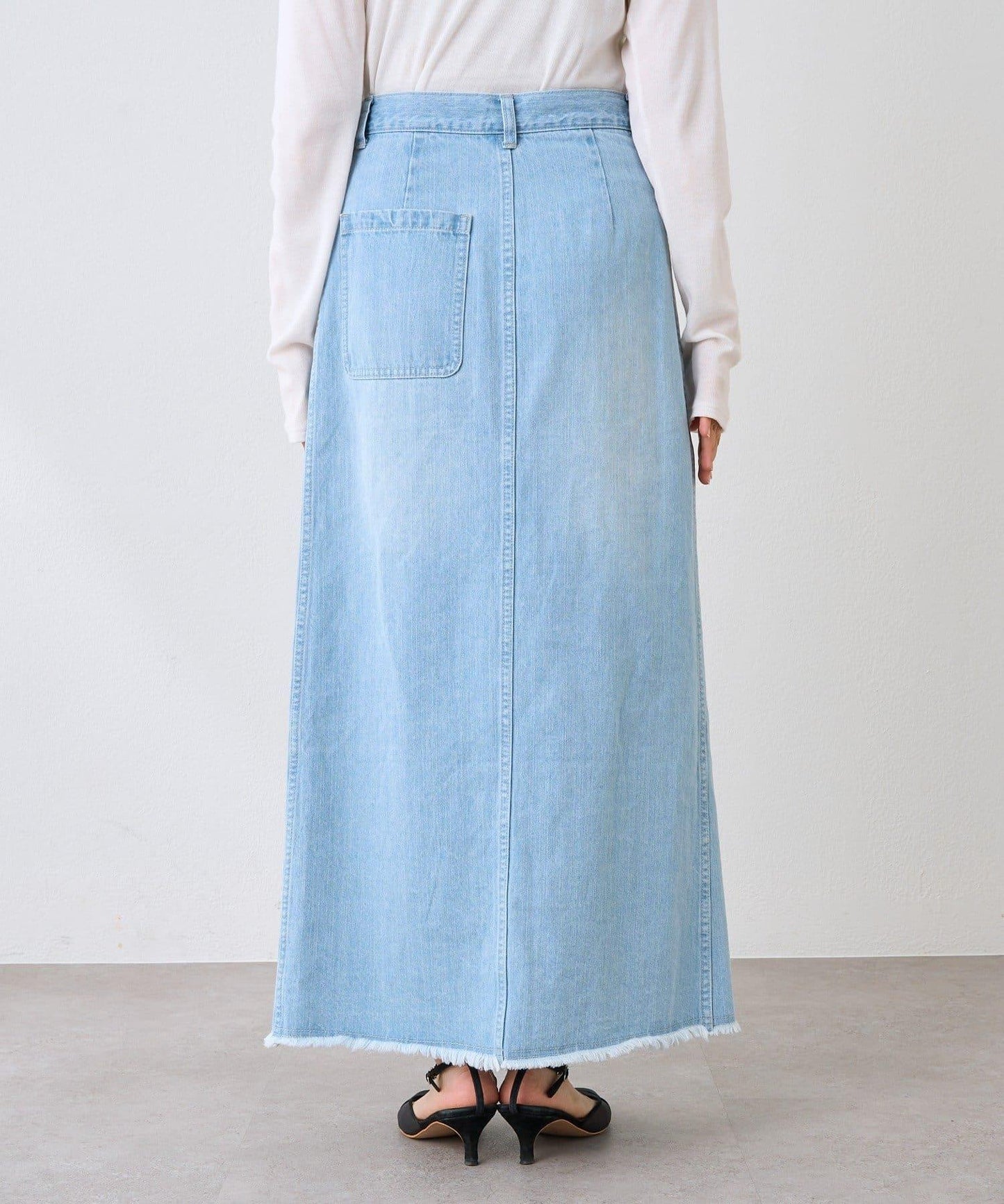 【MONN.:.(モン)】包裹式牛仔半身裙