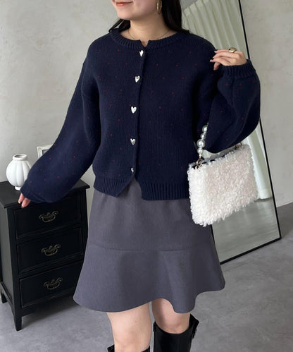 愛心紐扣迷你愛心開衫