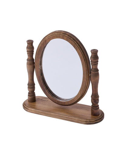 《カラー》復古橢圓形臺式化妝鏡