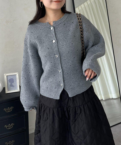 愛心紐扣迷你愛心開衫