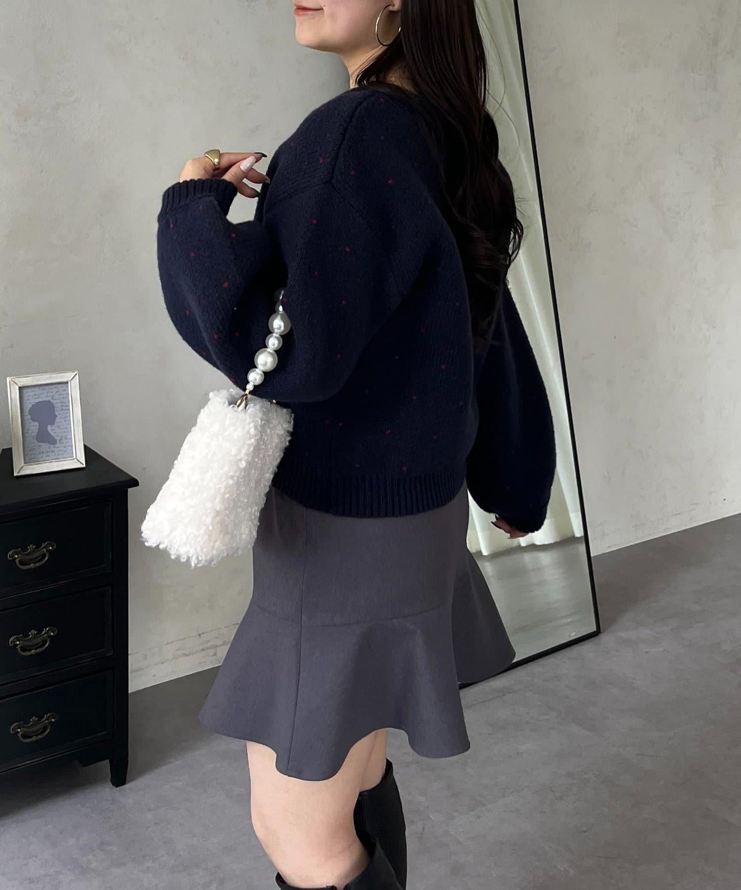 愛心紐扣迷你愛心開衫