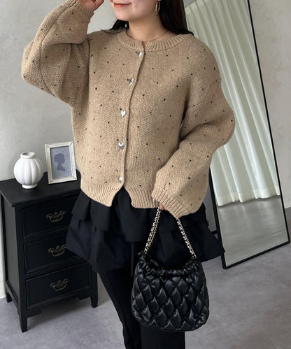 愛心紐扣迷你愛心開衫