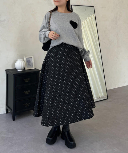 毛絨愛心圖案衛衣