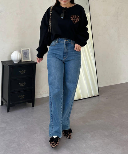 毛絨愛心圖案衛衣