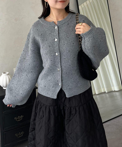 愛心紐扣迷你愛心開衫