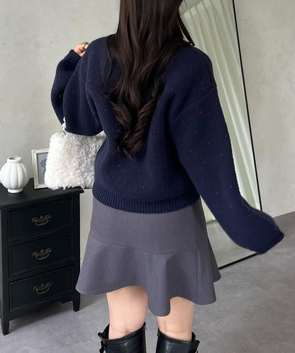 愛心紐扣迷你愛心開衫