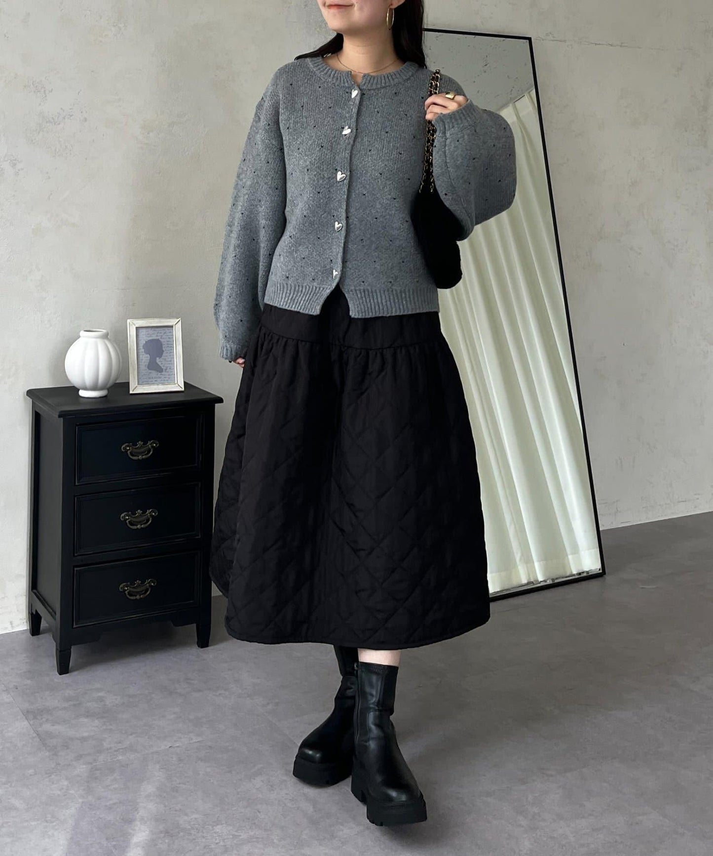 愛心紐扣迷你愛心開衫