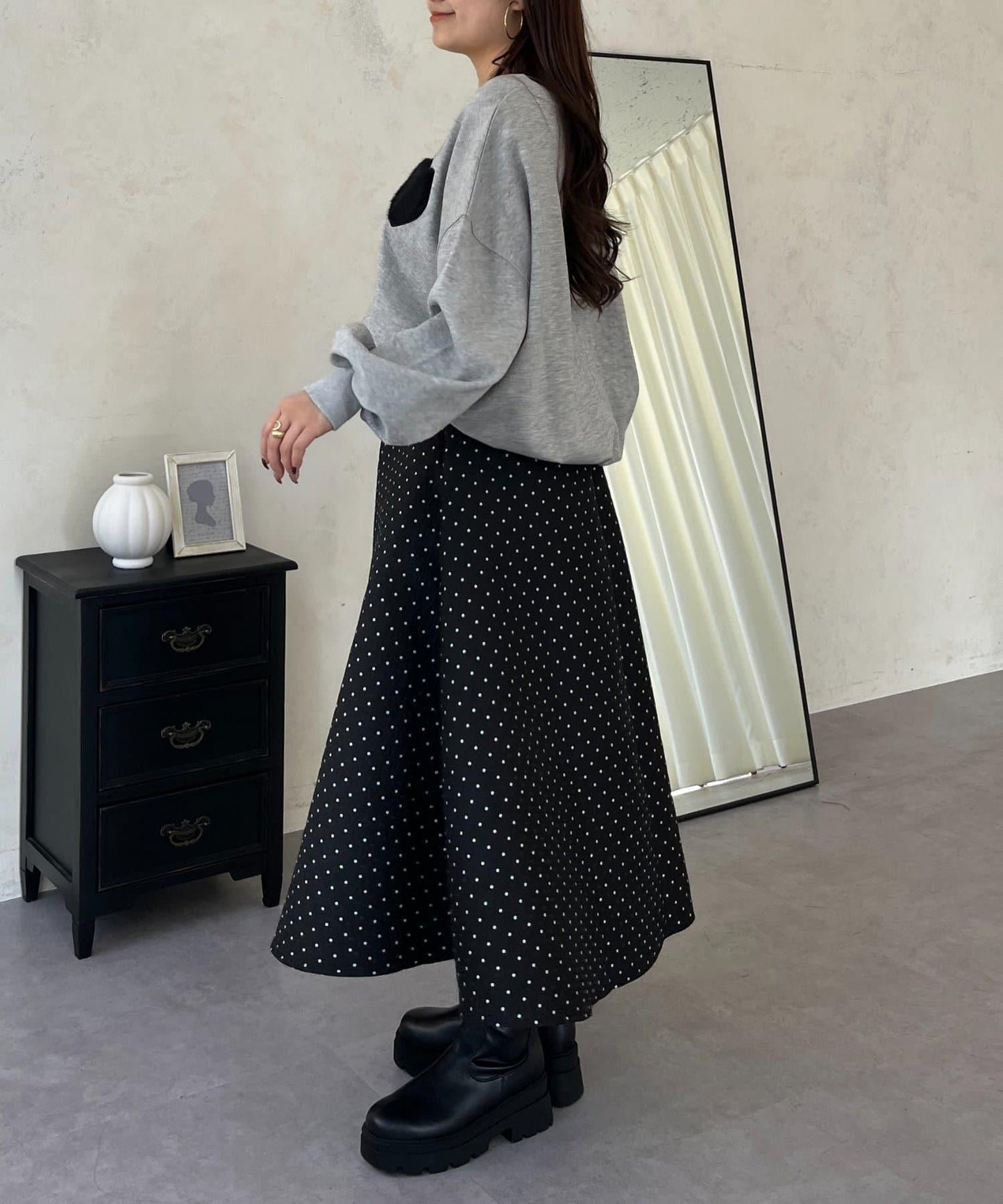 毛絨愛心圖案衛衣