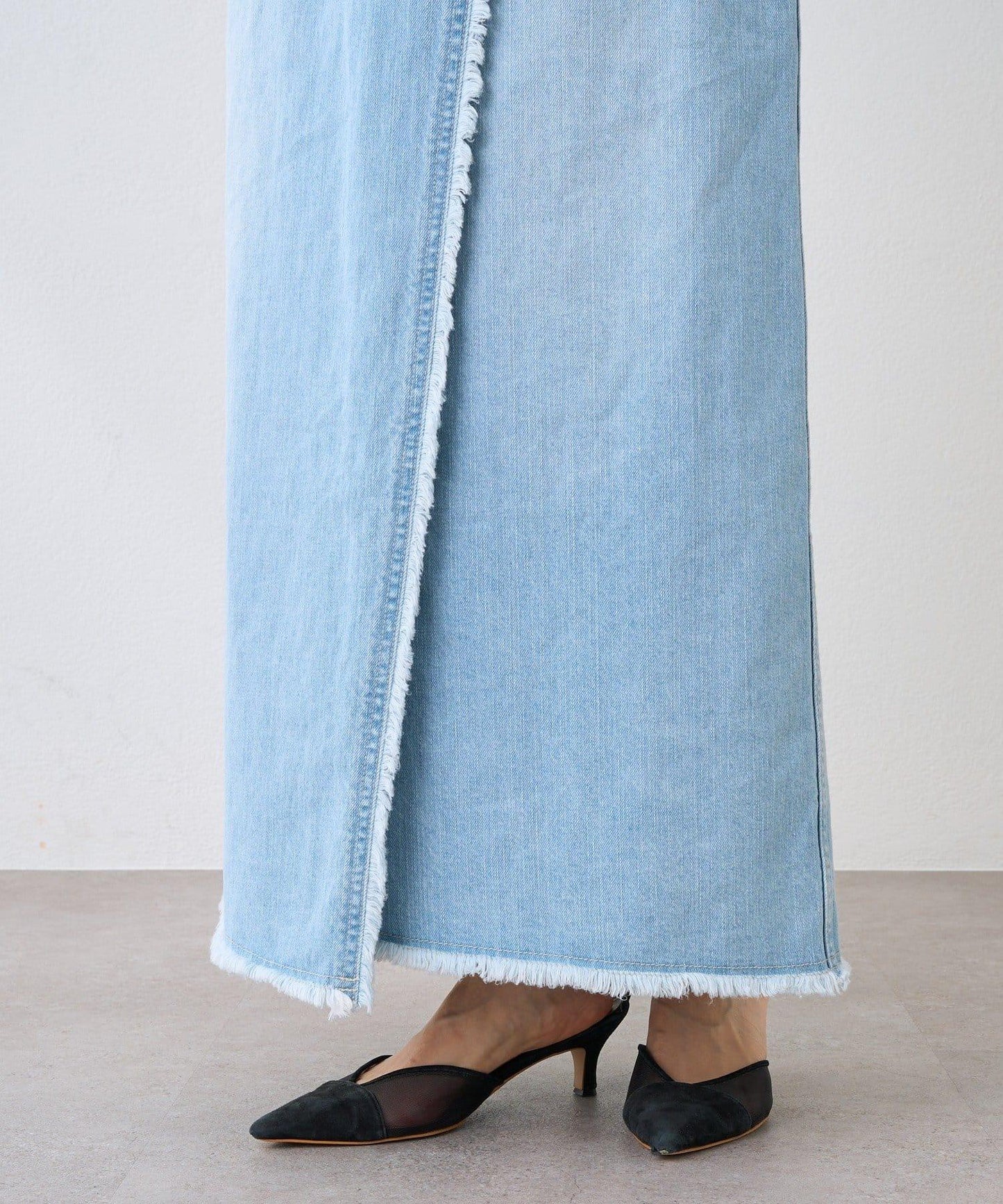 【MONN.:.(モン)】包裹式牛仔半身裙