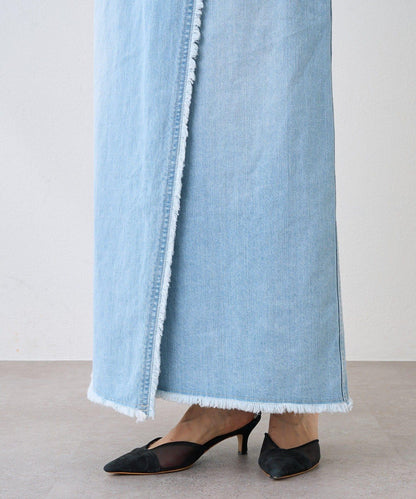 【MONN.:.(モン)】包裹式牛仔半身裙