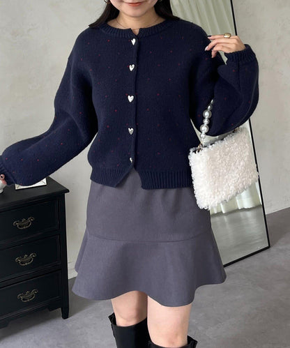 愛心紐扣迷你愛心開衫