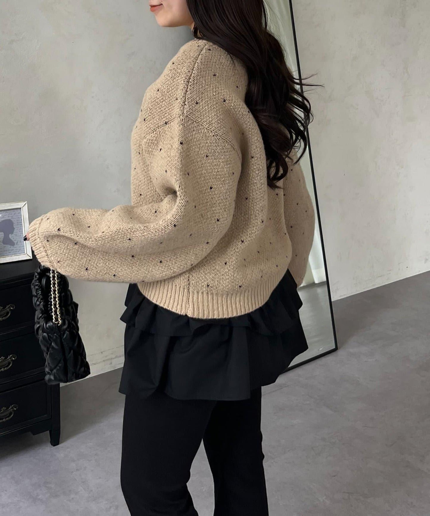 愛心紐扣迷你愛心開衫