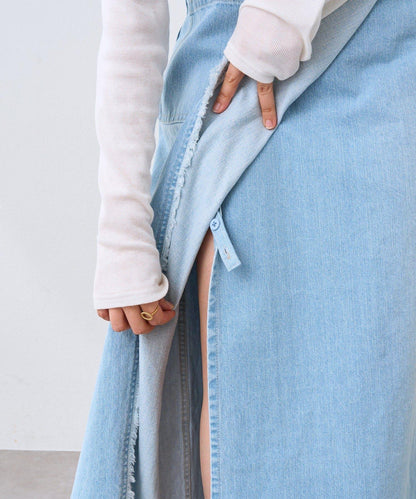 【MONN.:.(モン)】包裹式牛仔半身裙