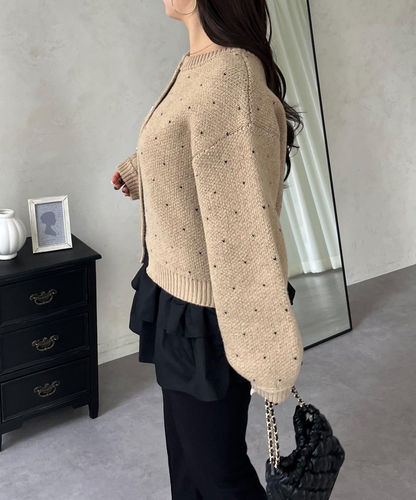 愛心紐扣迷你愛心開衫