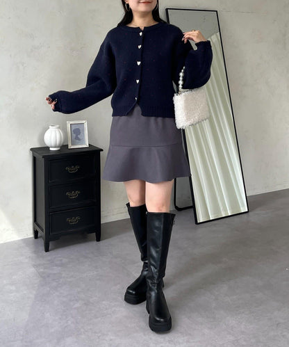 愛心紐扣迷你愛心開衫