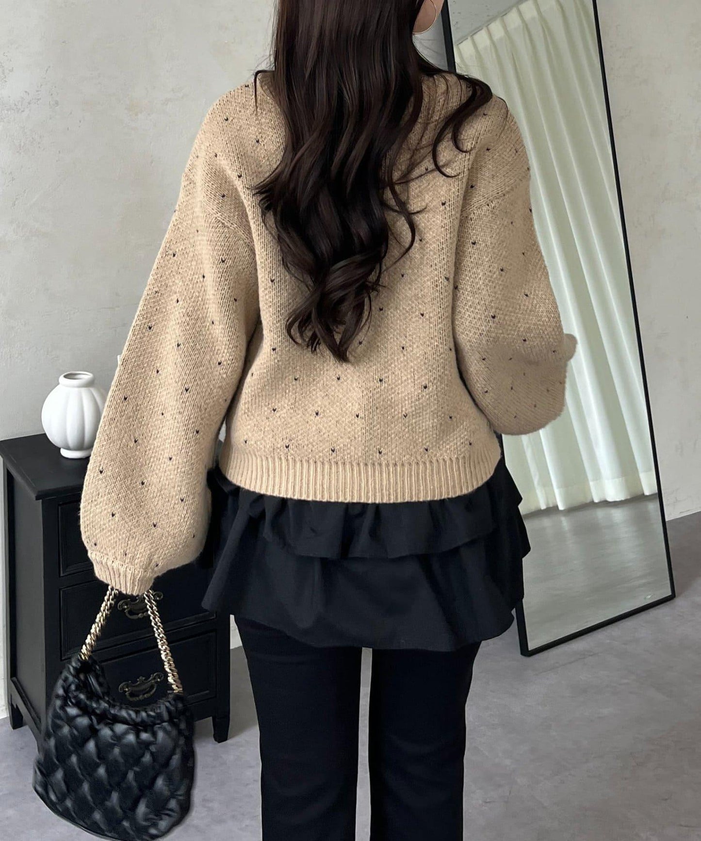 愛心紐扣迷你愛心開衫