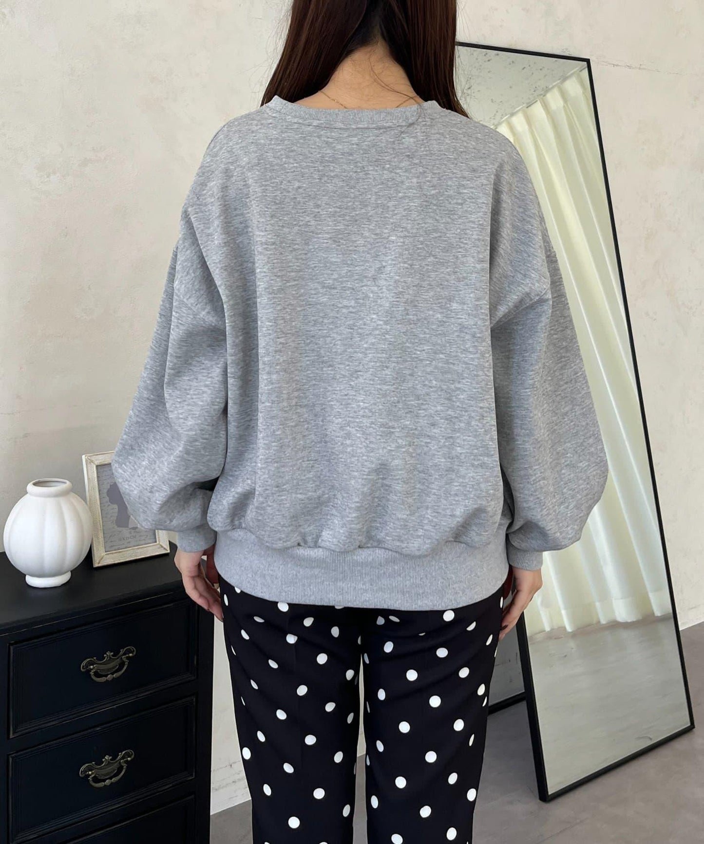 毛絨愛心圖案衛衣