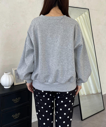 毛絨愛心圖案衛衣