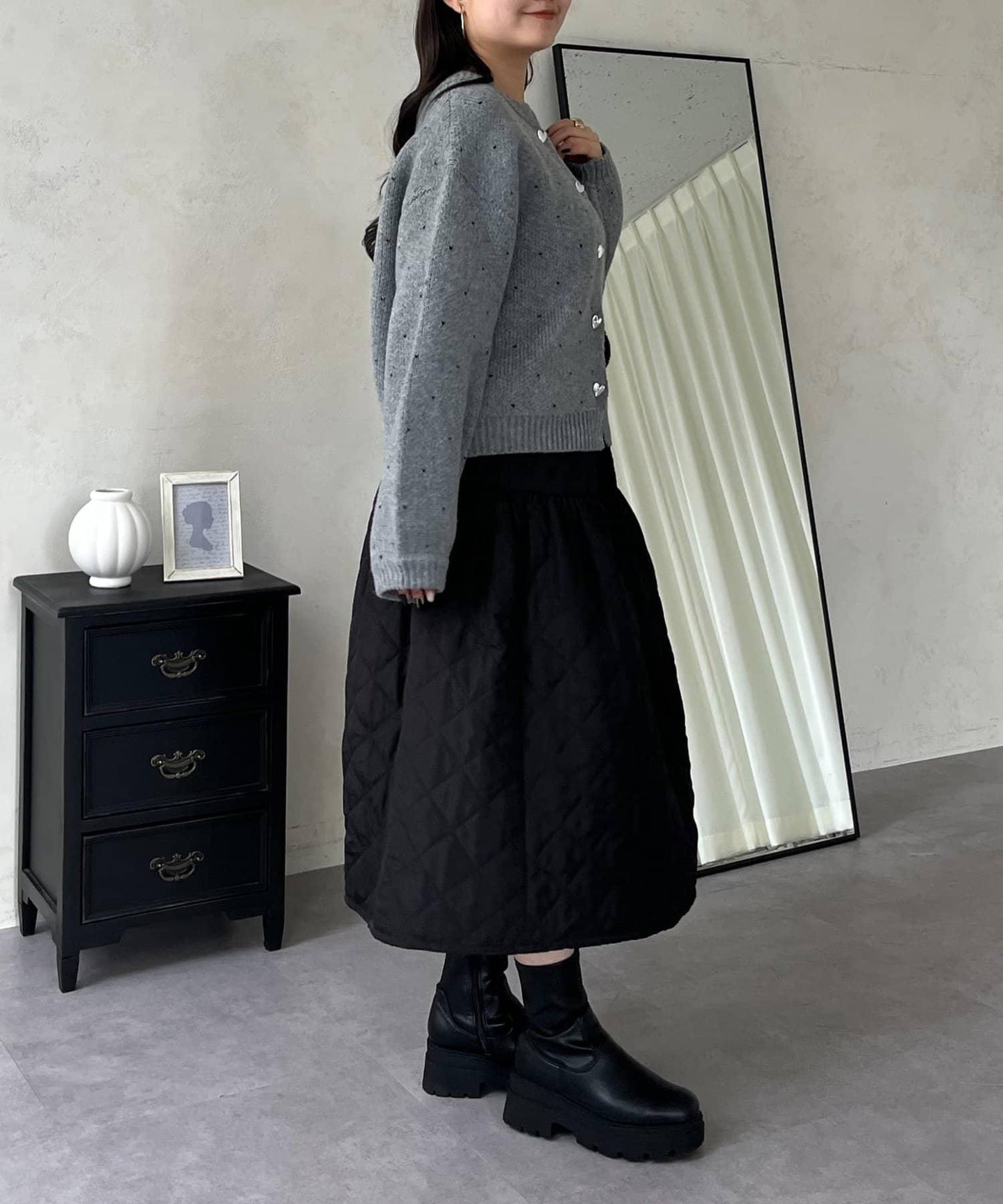 愛心紐扣迷你愛心開衫