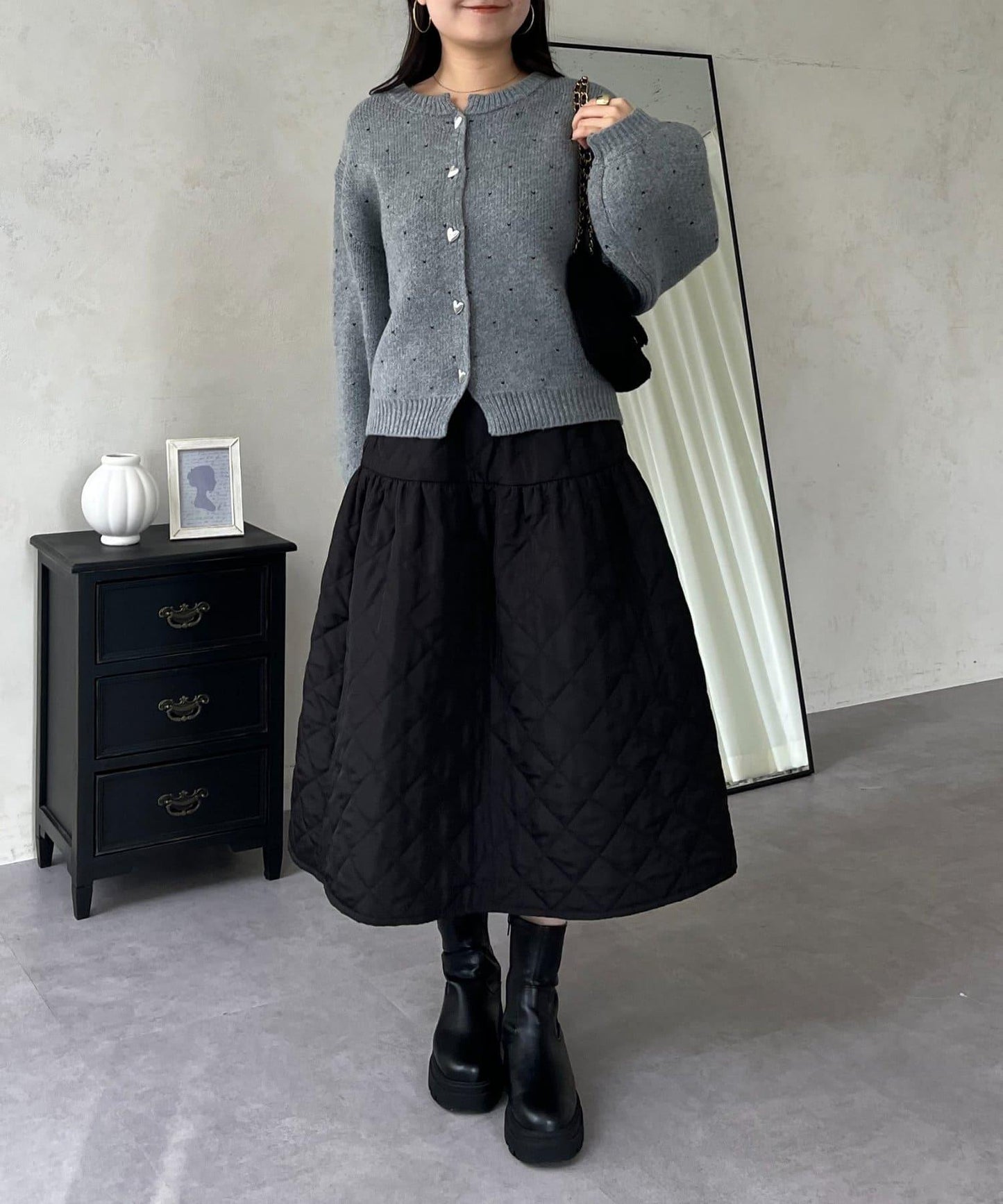 愛心紐扣迷你愛心開衫