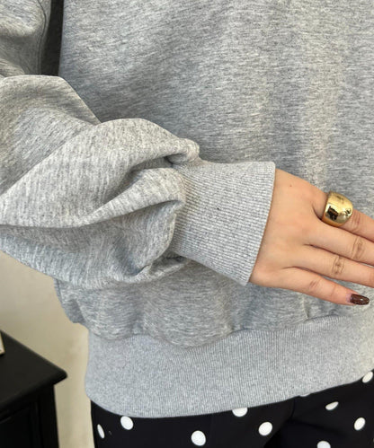 毛絨愛心圖案衛衣