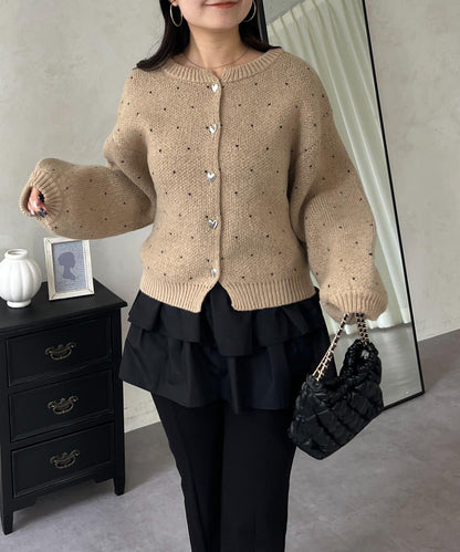 愛心紐扣迷你愛心開衫