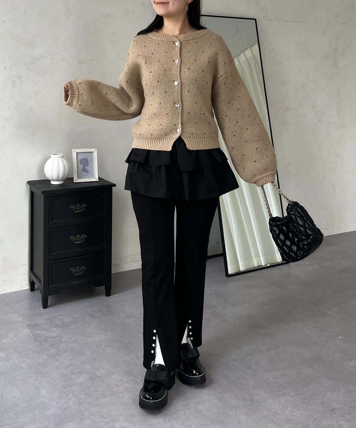 愛心紐扣迷你愛心開衫