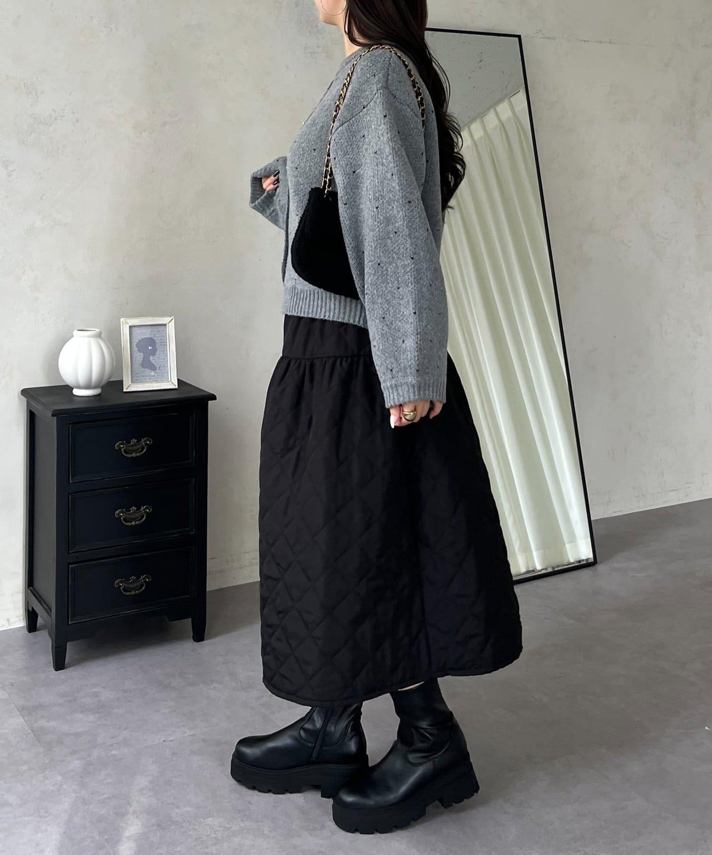 愛心紐扣迷你愛心開衫