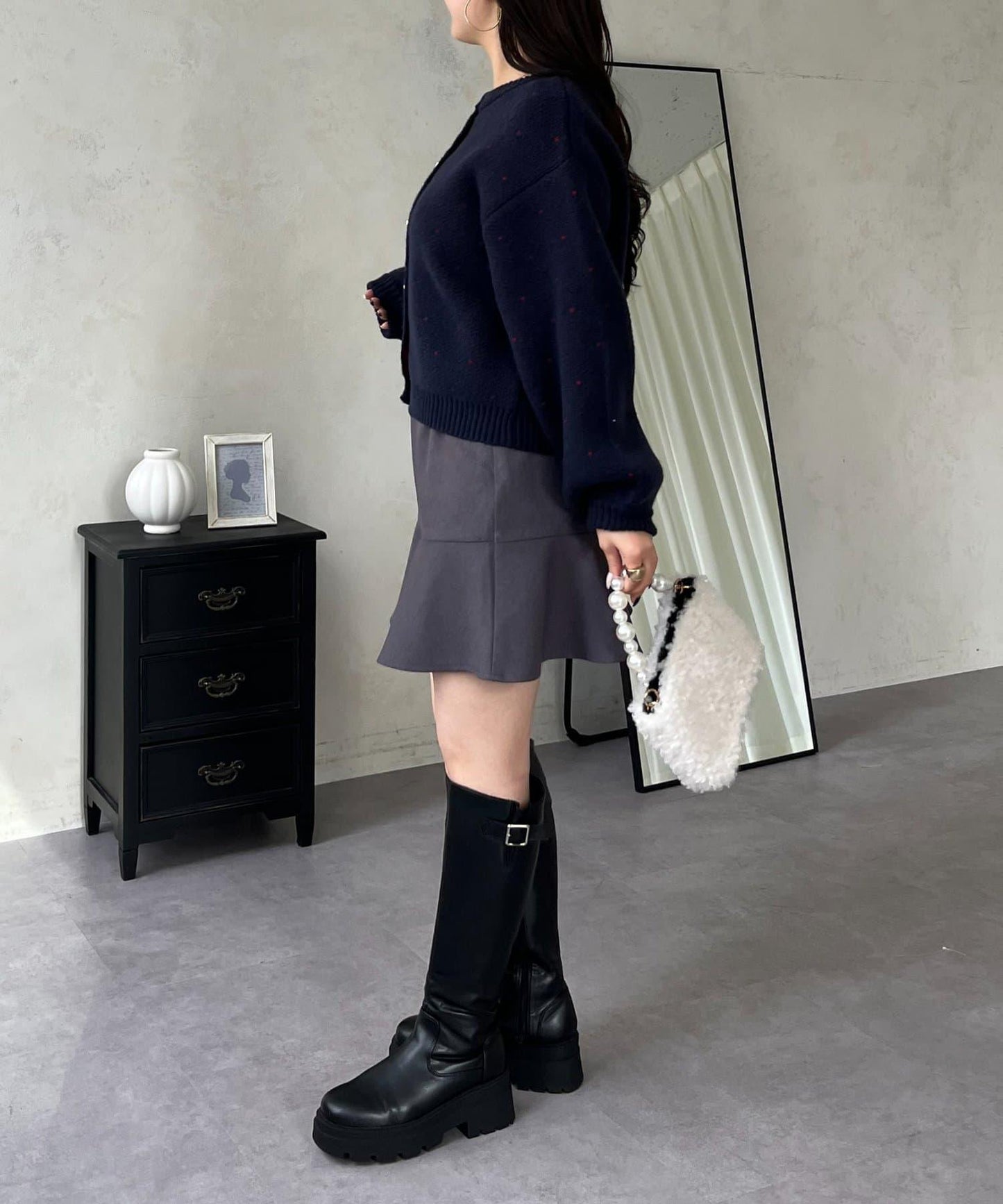 愛心紐扣迷你愛心開衫