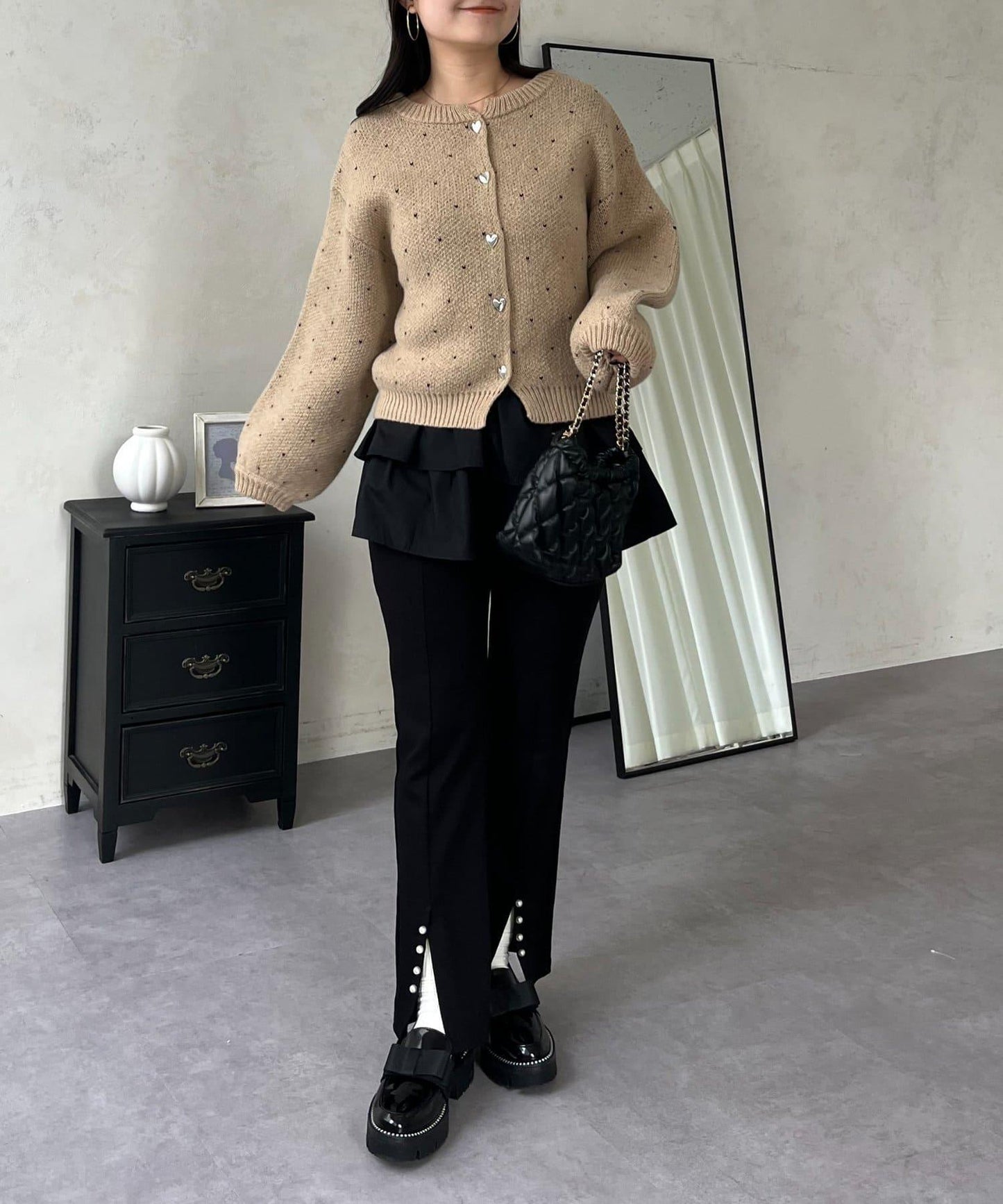 愛心紐扣迷你愛心開衫