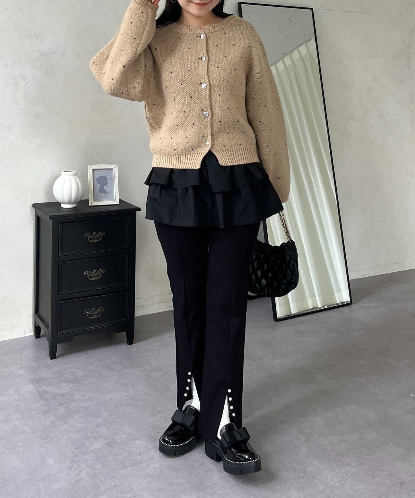 愛心紐扣迷你愛心開衫