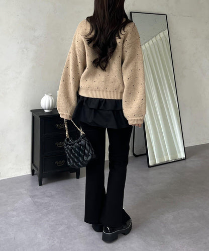 愛心紐扣迷你愛心開衫